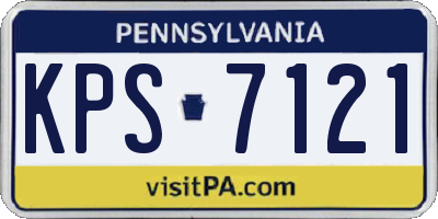 PA license plate KPS7121