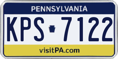 PA license plate KPS7122