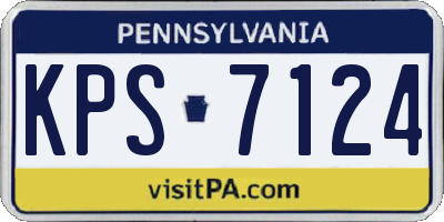 PA license plate KPS7124