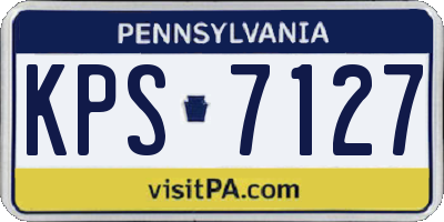 PA license plate KPS7127
