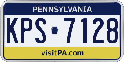 PA license plate KPS7128