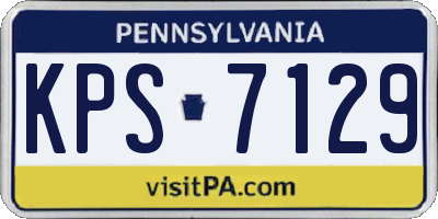 PA license plate KPS7129
