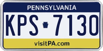 PA license plate KPS7130