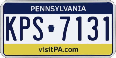 PA license plate KPS7131