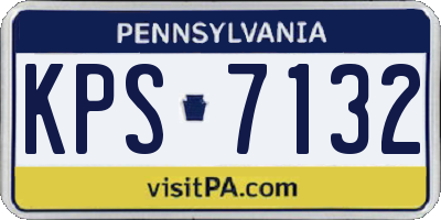 PA license plate KPS7132