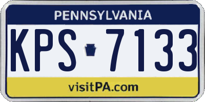 PA license plate KPS7133