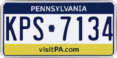 PA license plate KPS7134