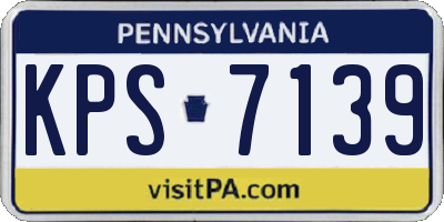 PA license plate KPS7139