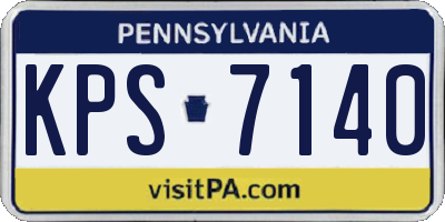 PA license plate KPS7140
