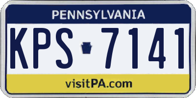 PA license plate KPS7141