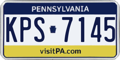 PA license plate KPS7145