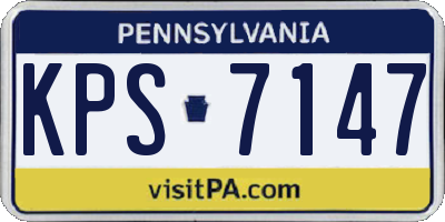 PA license plate KPS7147