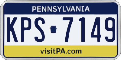 PA license plate KPS7149