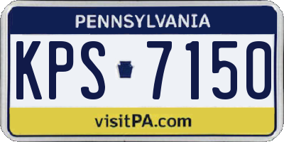 PA license plate KPS7150