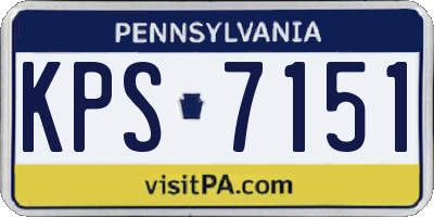 PA license plate KPS7151