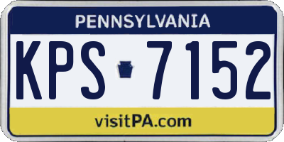 PA license plate KPS7152
