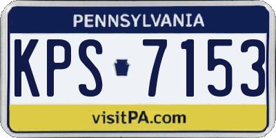 PA license plate KPS7153
