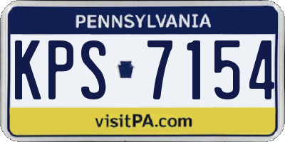 PA license plate KPS7154