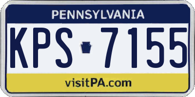 PA license plate KPS7155