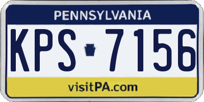 PA license plate KPS7156