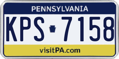 PA license plate KPS7158
