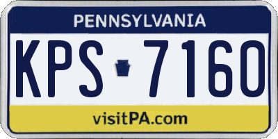 PA license plate KPS7160