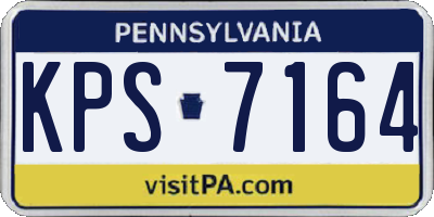 PA license plate KPS7164