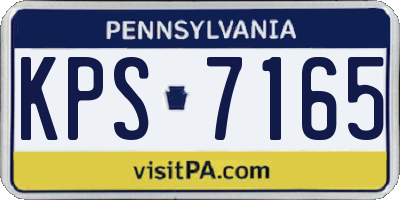 PA license plate KPS7165