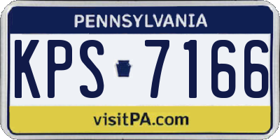 PA license plate KPS7166