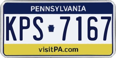 PA license plate KPS7167