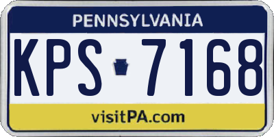 PA license plate KPS7168