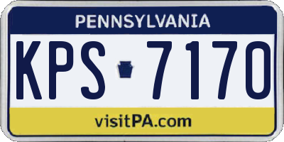 PA license plate KPS7170