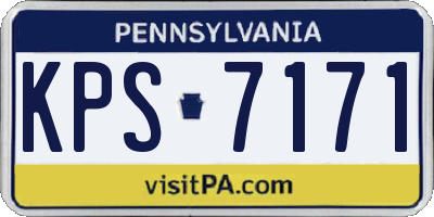 PA license plate KPS7171