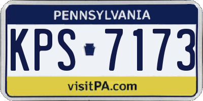 PA license plate KPS7173