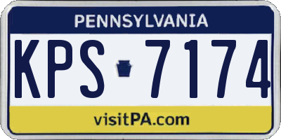 PA license plate KPS7174