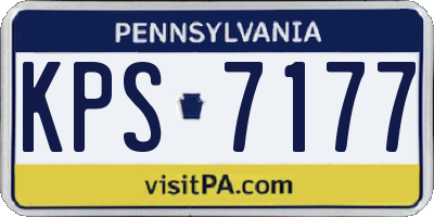 PA license plate KPS7177