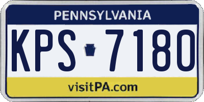 PA license plate KPS7180