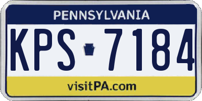 PA license plate KPS7184