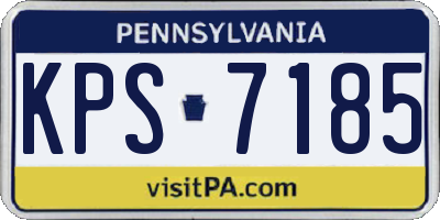 PA license plate KPS7185