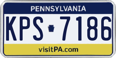 PA license plate KPS7186