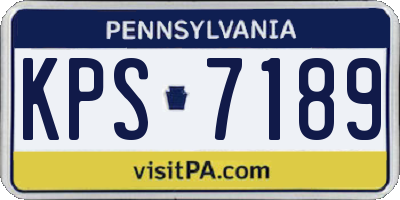 PA license plate KPS7189