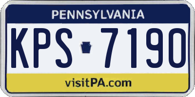 PA license plate KPS7190