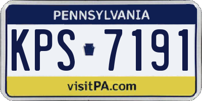 PA license plate KPS7191