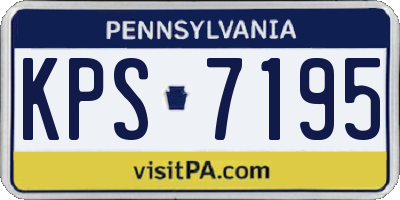 PA license plate KPS7195