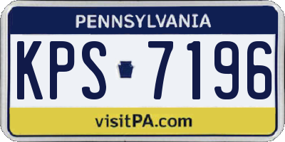 PA license plate KPS7196