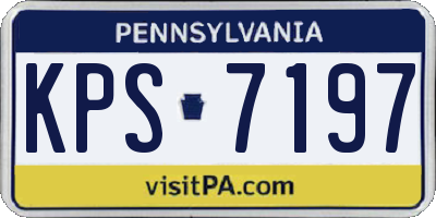 PA license plate KPS7197