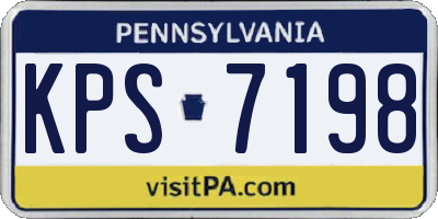 PA license plate KPS7198