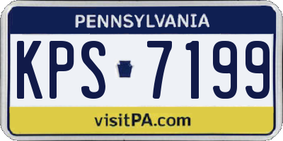 PA license plate KPS7199