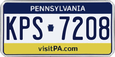 PA license plate KPS7208