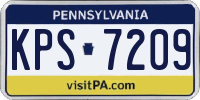 PA license plate KPS7209